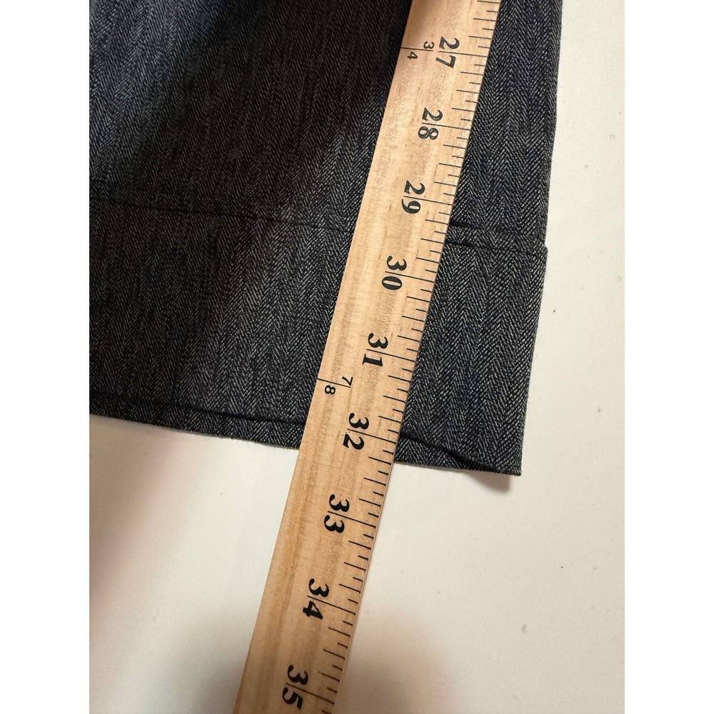 Tracy Evans Gray Herringbone Wide Leg Cuffed Dress Pants Size 7 - Picture 6 of 7